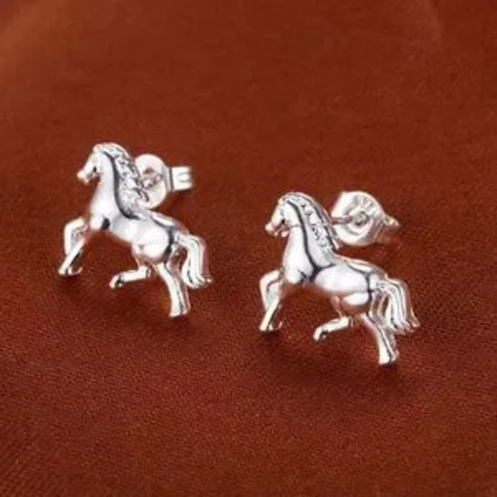 Cute Horse Stud?Silver?Earrings
